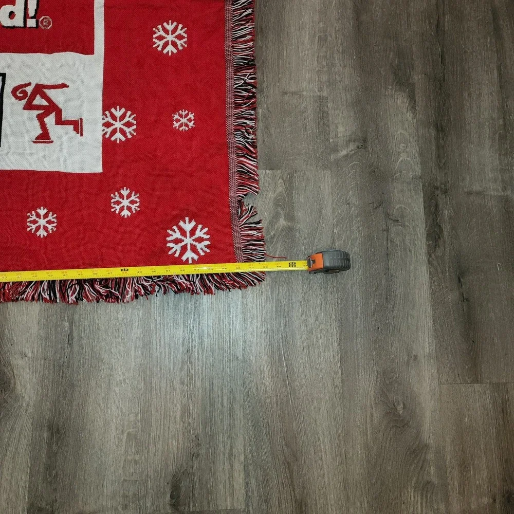 Vintage Winter Olympics 2002 Salt Lake City Campbell's Soup Blanket Fringe Throw